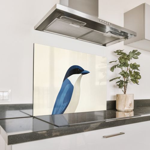 Fond de hotte - Illustration - Bleu - Oiseau