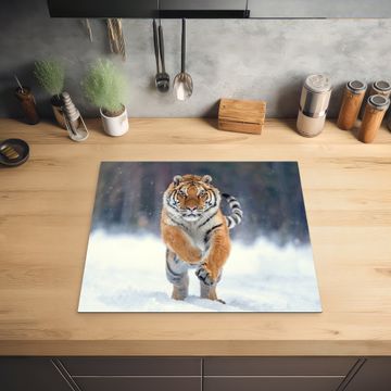 Protection plaque induction - Chasseur d'hiver en tenue