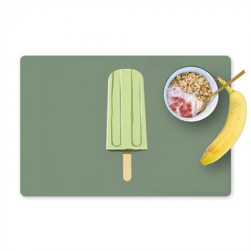Sets de table - Vert - Glace à l'eau - Bâton - Illustration