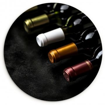 Tableau rond - Vin - Bouteilles - Variété - Saveurs