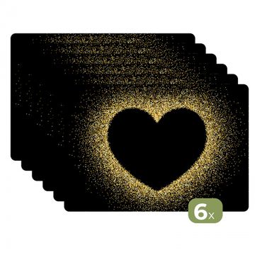 Sets de table - Cœur de poussière d'or