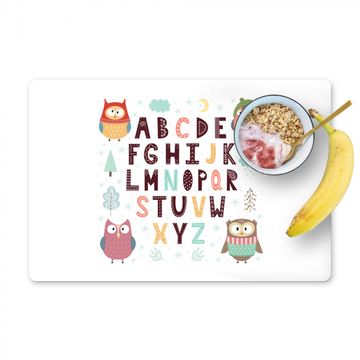 Sets de table - Illustration de l'alphabet avec des hiboux amusants