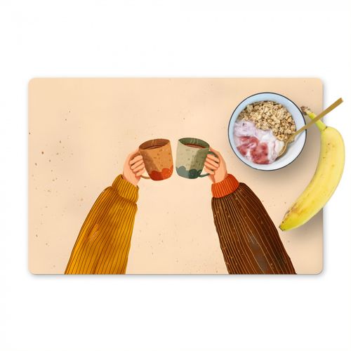 Sets de table - Illustration - Mugs - Cheers - Marron