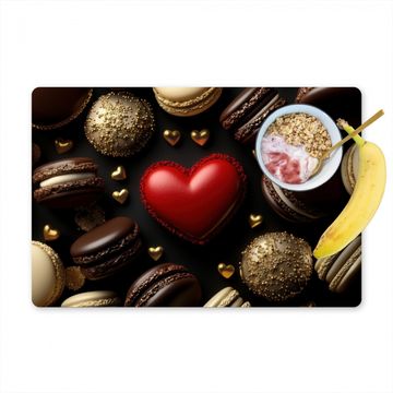Sets de table - Macarons - Rouge - Coeur