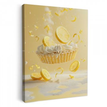 Tableau sur toile - Citron - Gâteau - Alimentaire - Jaune
