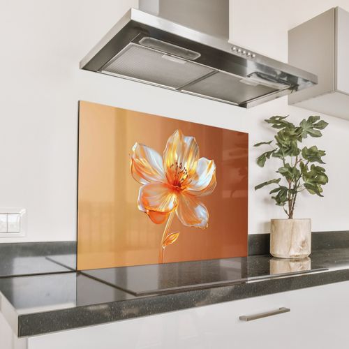 Fond de hotte - Verres - Fleur - Orange