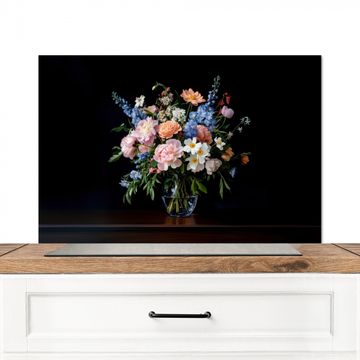 Fond de hotte - Pastel - Fleurs - Vase