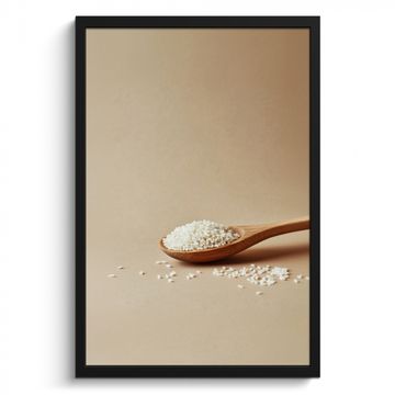 Cadre Photo - Cuillère - Riz - Bois - Beige