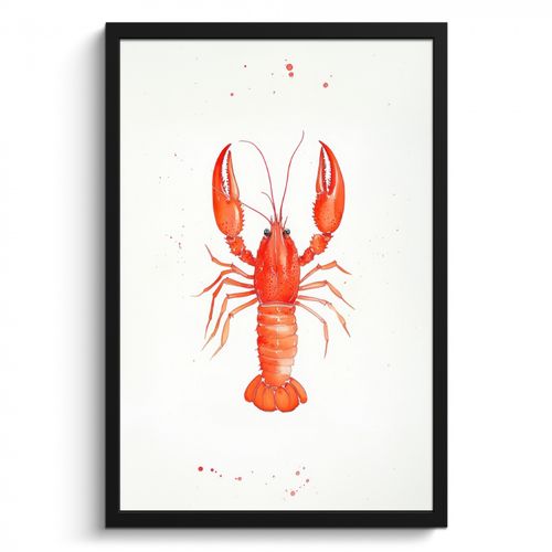 Cadre Photo - Homard - Aquarelle - Orange
