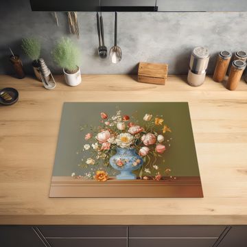 Protection plaque induction - Neutre - Fleurs - Bouquet - Vase
