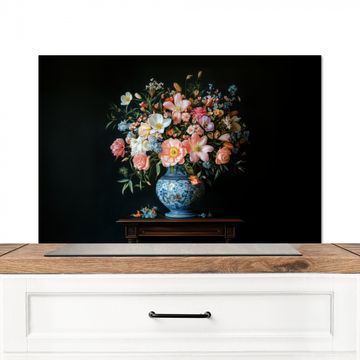 Fond de hotte - Rose - Fleurs - Vase - Couleurs