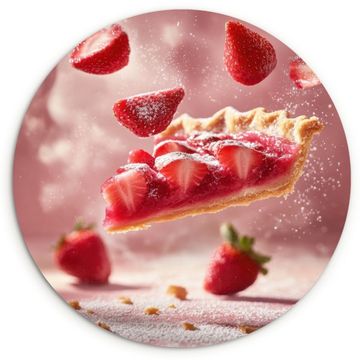 Tableau rond - Fraise - Gâteau - Aliments - Rose