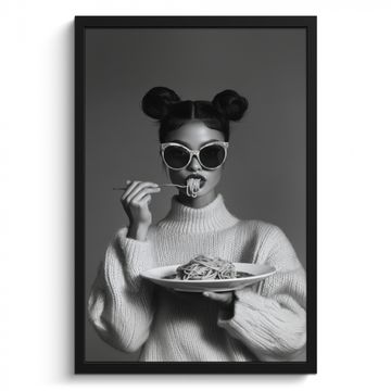 Cadre Photo - Femme - Pâtes - Lunettes de soleil