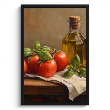 Cadre Photo - Tomates - Huile d'olive - Nature morte
