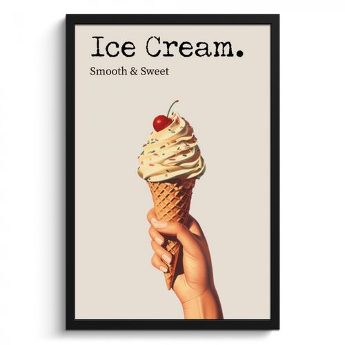 Cadre Photo - Glace - Glace à l'italienne - Colorée - Cerise
