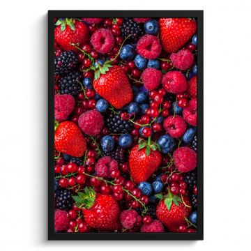 Cadre Photo - Mélange de myrtilles et de fraises
