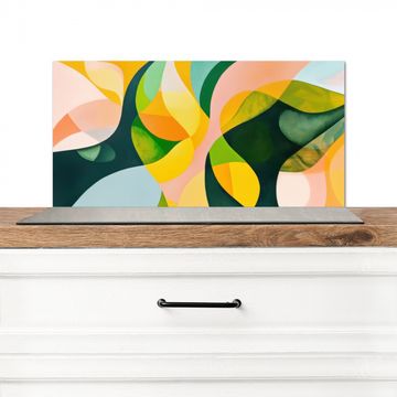 Fond de hotte - Abstrait - Jaune - Rose - Vert