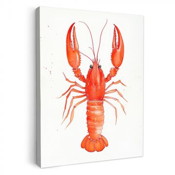 Tableau sur toile - Homard - Aquarelle - Orange