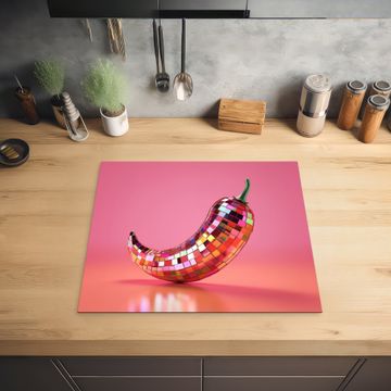 Protection plaque induction - Poivre - Disco - Rouge - Paillettes