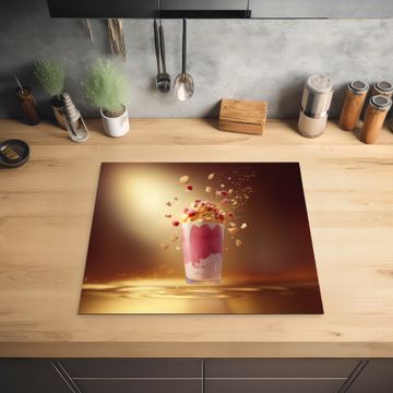 Protection plaque induction - Framboise - Smoothie - Boisson - Rose