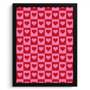 Rouge - Rose - Échiquier - Valentin