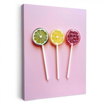 Tableau sur toile - Sucette - Bonbons - Agrumes