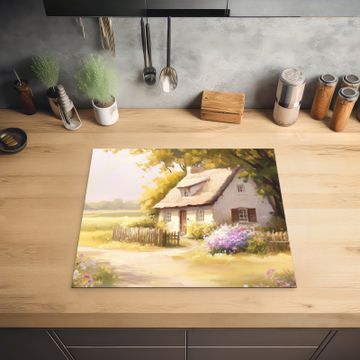 Protection plaque induction - Chalet - Bois - Fleurs