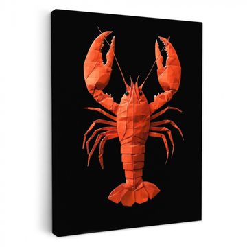 Tableau sur toile - Homard - Papier - Papier origami - Rouge