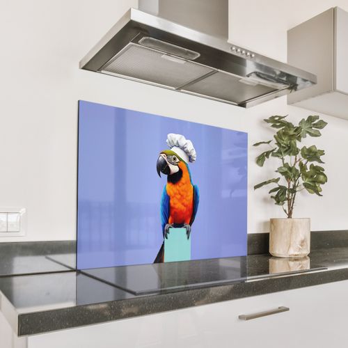 Fond de hotte - Perroquet - Chapeau de cuisinier - Oiseau - Amusement