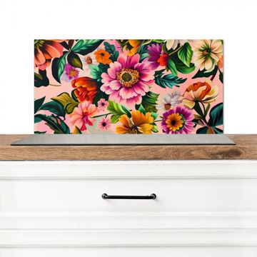 Fond de hotte - Fleurs - colorées - roses