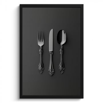 Cadre Photo - Couverts - Noirs