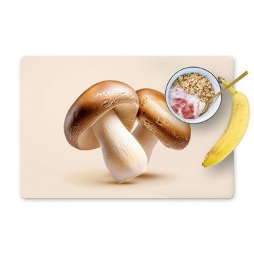 Sets de table - Champignons - Doux - Beige