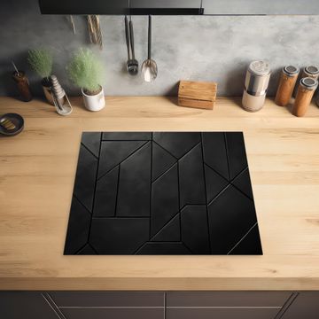 Protection plaque induction - Noir - Géométrique - Carreaux