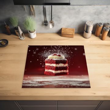 Protection plaque induction - Velours rouge - Gâteau - Aliments