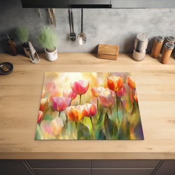 Protection plaque induction - Tulipes - Fairytale - Coloré