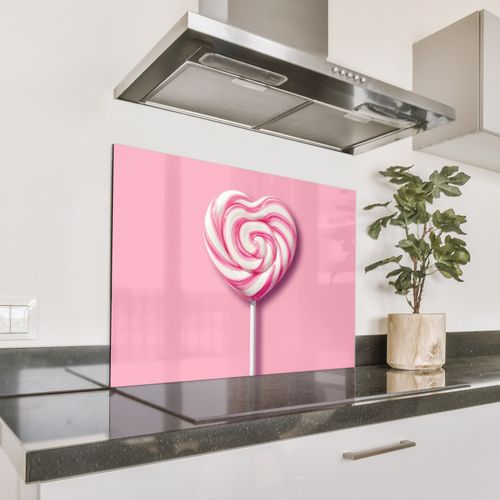 Fond de hotte - Bonbons - Sucettes - Coeur - Rose