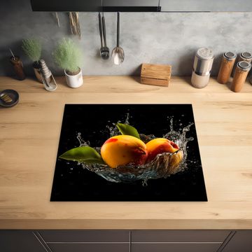 Protection plaque induction - Mangue - Fruit - Eau - Noir - Feuille