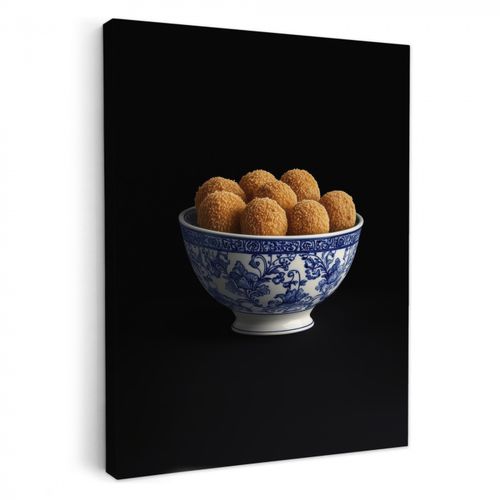 Tableau sur toile - Bleu de Delft - Bitterballen - Hollande - Bol