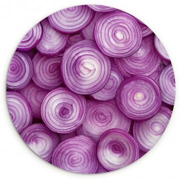 Tableau rond - Pourpre - Oignons - Gros plan