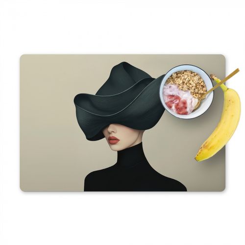 Sets de table - Femme - Vert - Chapeau