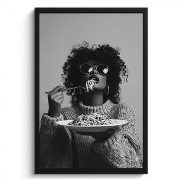 Femme - Pâtes - Noir - Blanc