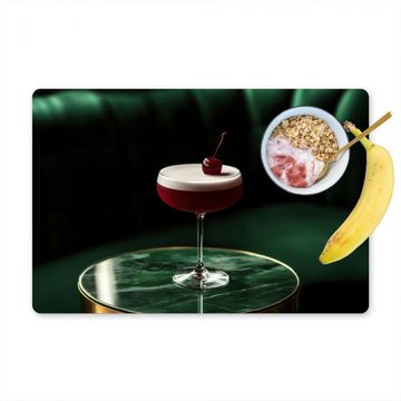 Sets de table - Cerise - Cocktail - Rouge - Marbre