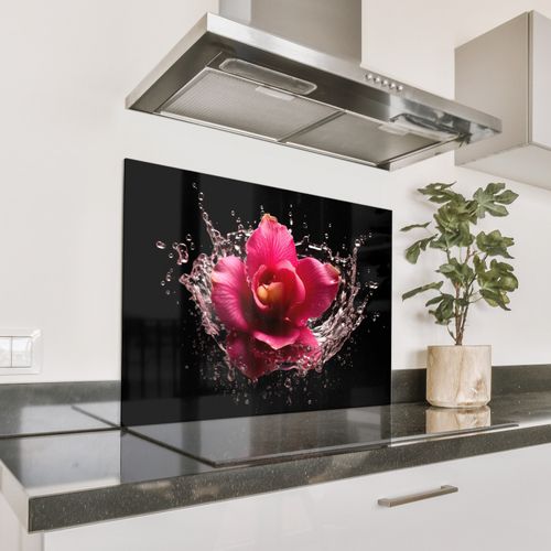 Fond de hotte - Fleurs - Rose - Eau - Noir - Botanique - Nature