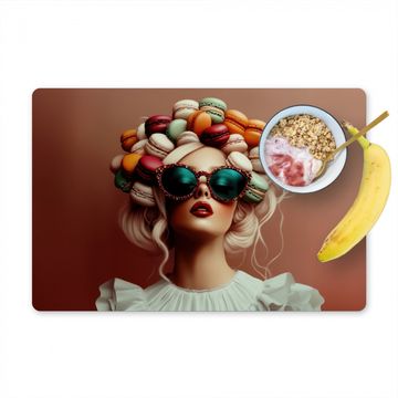 Sets de table - Femme - Macarons - Lunettes