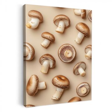 Tableau sur toile - Champignons de châtaigne - Beige