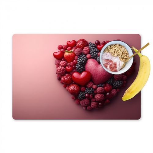 Sets de table - Fruits - Coeurs - Fraises - Framboises - Myrtilles