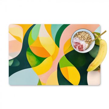 Sets de table - Abstrait - Jaune - Rose - Vert