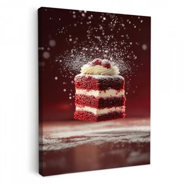 Tableau sur toile - Velours rouge - Gâteau - Aliments
