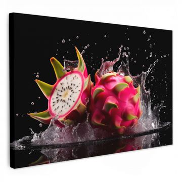 Tableau sur toile - Fruit du dragon - Noir - Eau - Fruit - Fruit