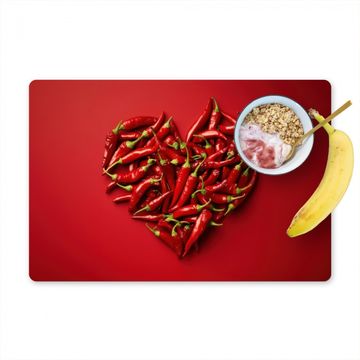Sets de table - Poivrons - Rouge - Coeur